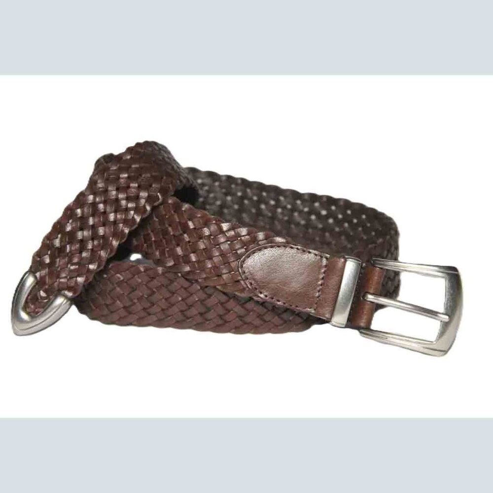 Brand New Lucky Brand Braided Leather Belt Brown Women's Size XS - Small